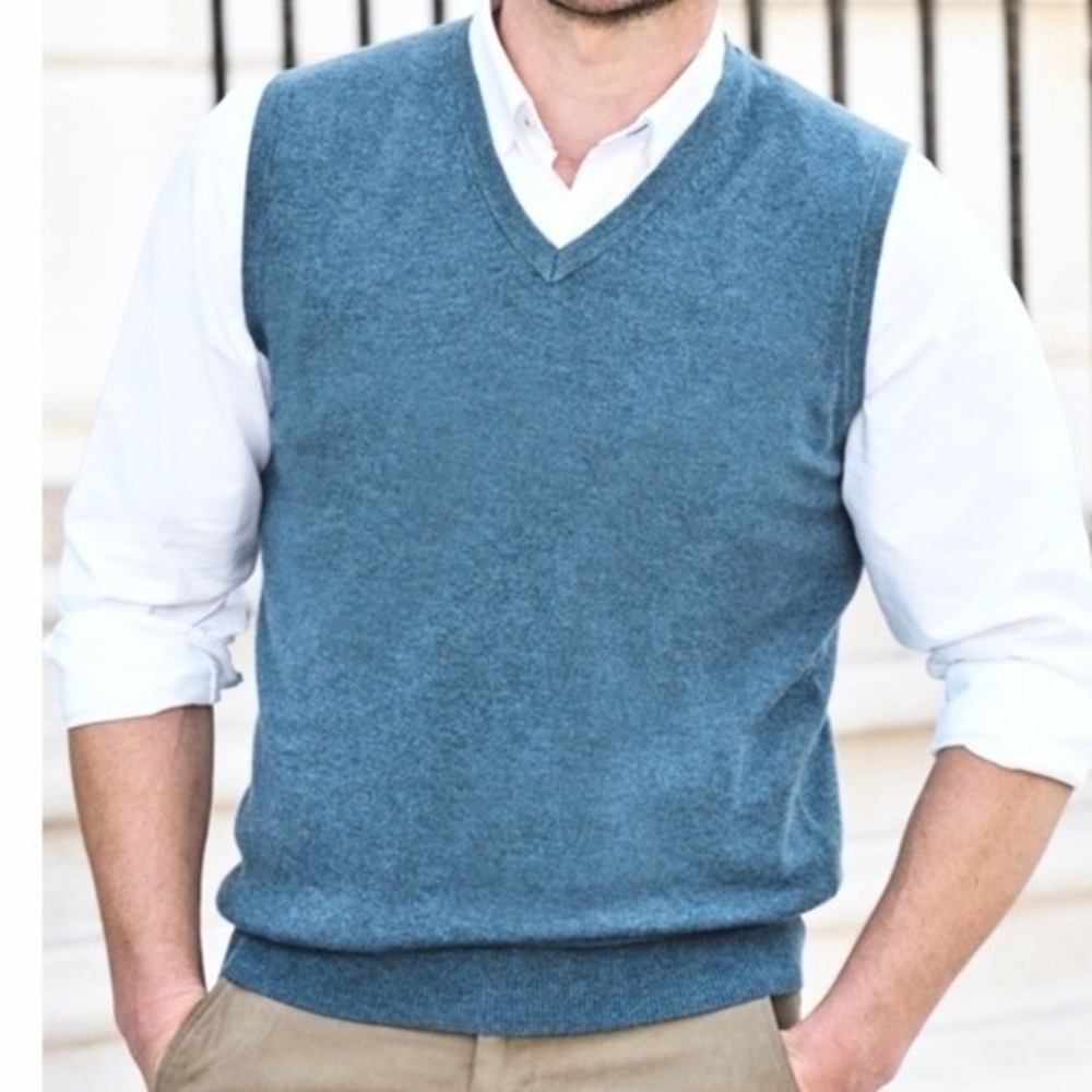 JOs. A. Bank Collection 100% Marino Wool Sweater Vest XL‎ Teal